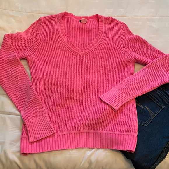 J. Crew Pink Knit Long Sleeve Sweater size XL - Picture 2 of 15